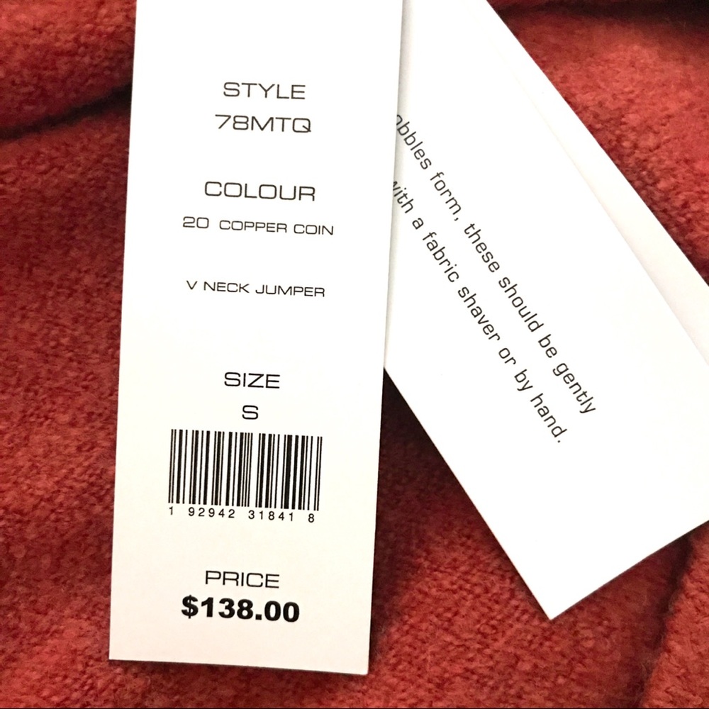 🆕 FRENCH CONNECTION COPPER LOOSE V-NECK JUMPER! - Picture 6 of 7